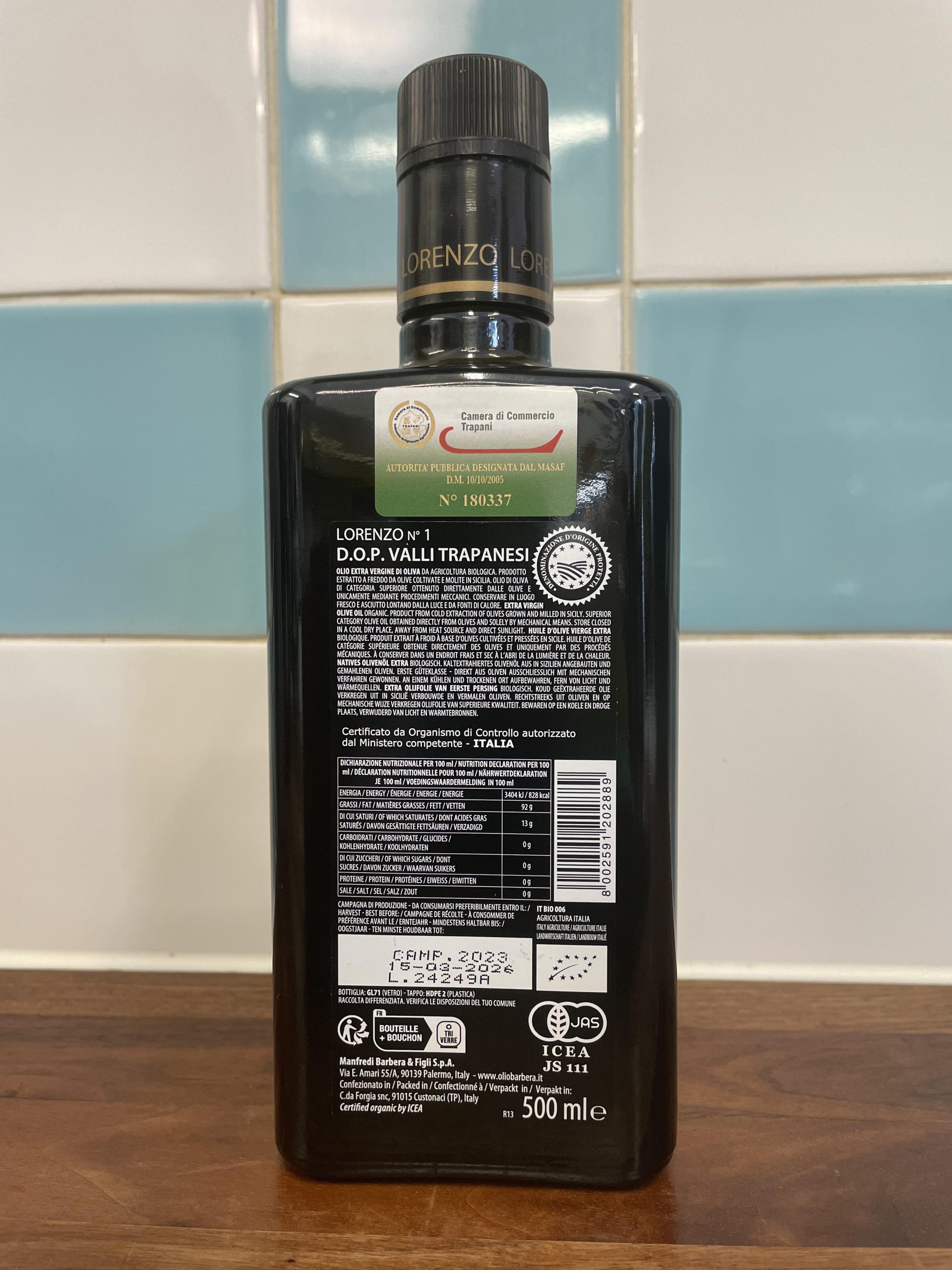 Barbera olive oil